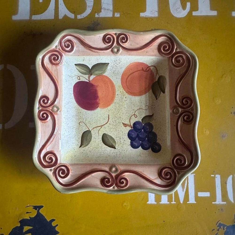 Medici Soup Plate by Tabletops Unlimited 10" Square‎ Tuscan Style